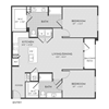 2BR 2BA (1157 SF)